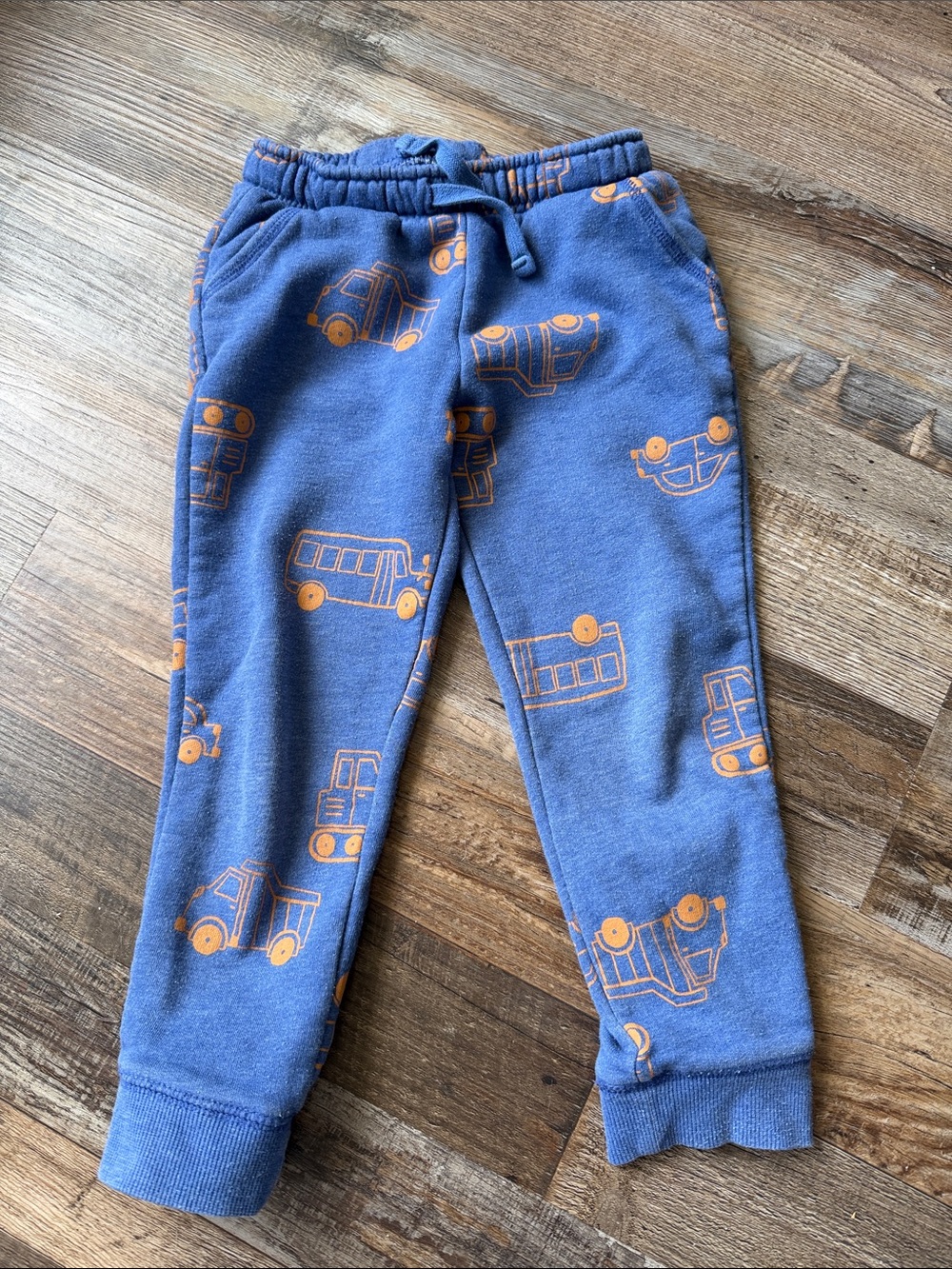 Cat & Jack Blue and orange vehicle joggers size 4T